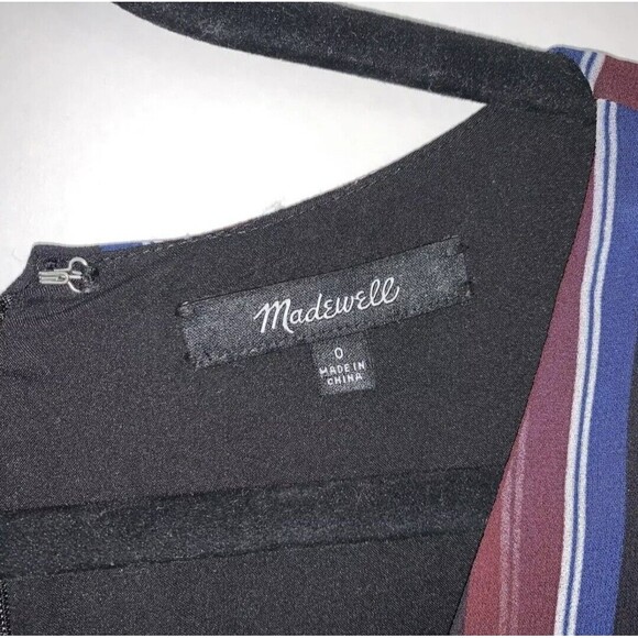 Madewell Wrap Around Maxi Dress in Stockdale Stripe 3/4 Sleeve Women's Size 0 - Picture 11 of 12